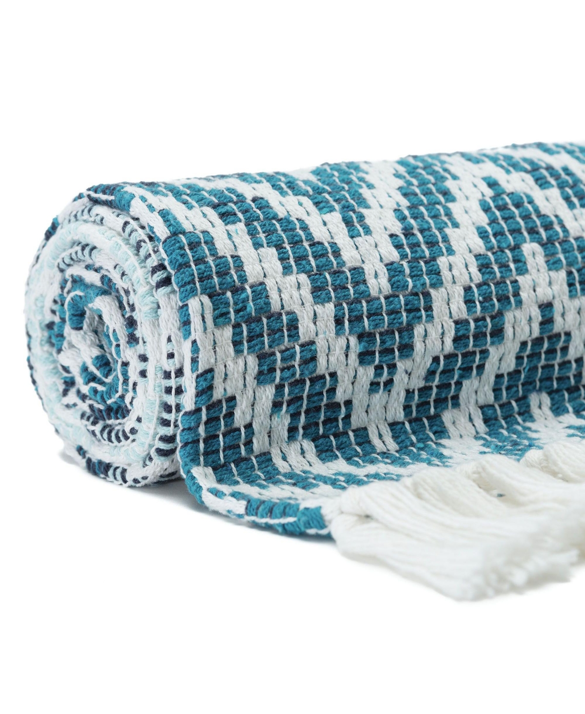 Chanasya Premium Monochrome Soft Cotton Blanket With Tassels - Cozy Textured Rustic Woven Lightweight Blanket for Bed Sofa Chair Couch Living Be
