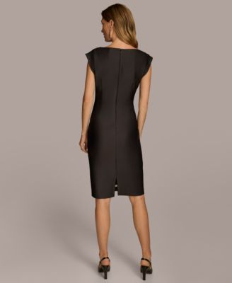 Women's Printed Scuba Sheath Dress