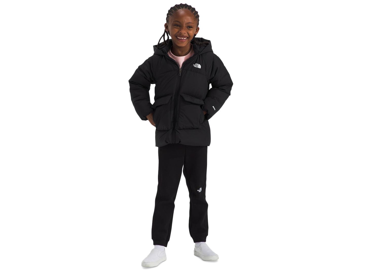 Куртка The North Face North Quilted Fleece-Lined Full-Zip Hooded Down Parka для девочек, цвет: Чёрный — фото 1