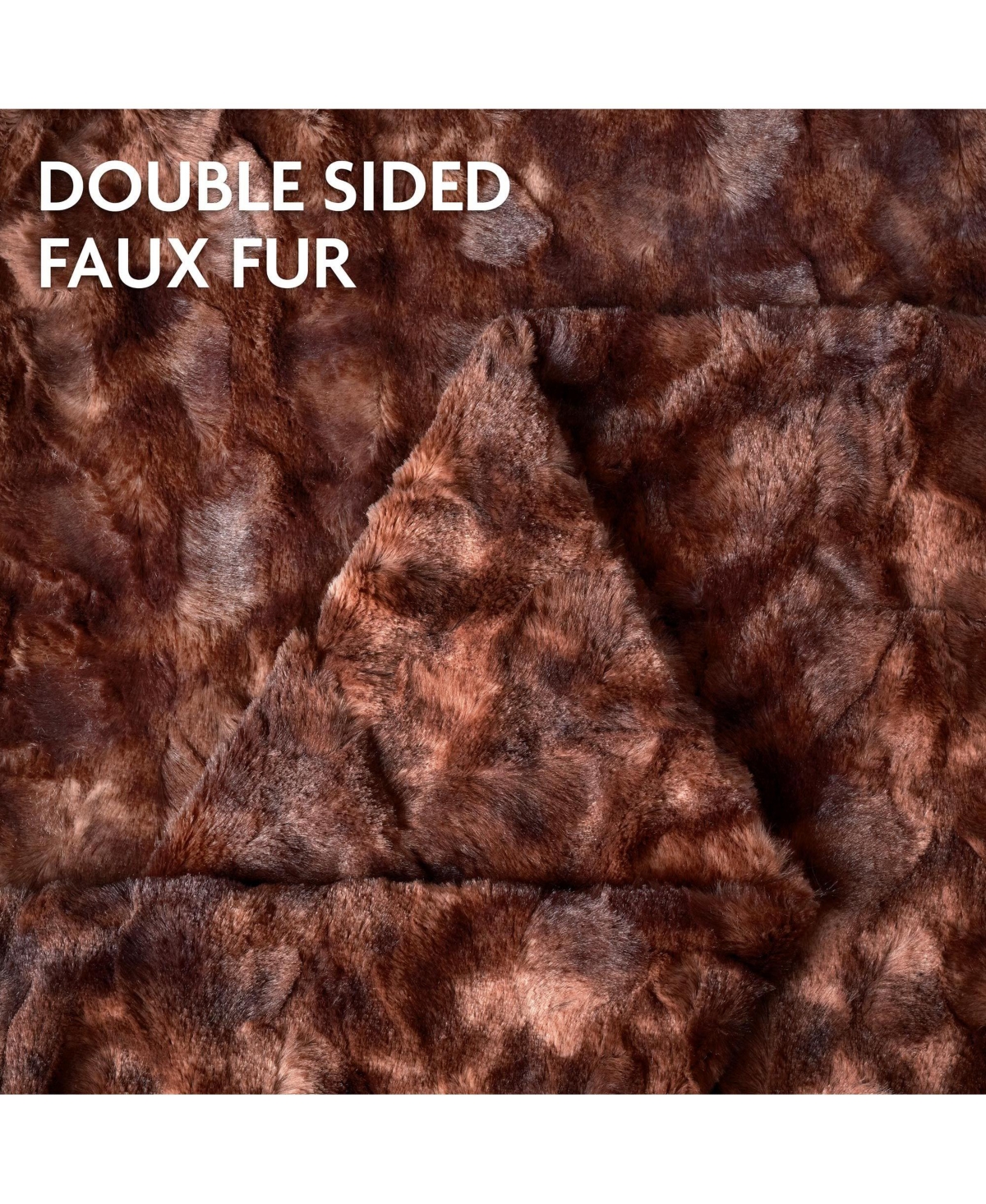 Chanasya Premium Double Sided Oversized Faux Fur Wolf Soft Throw Blanket