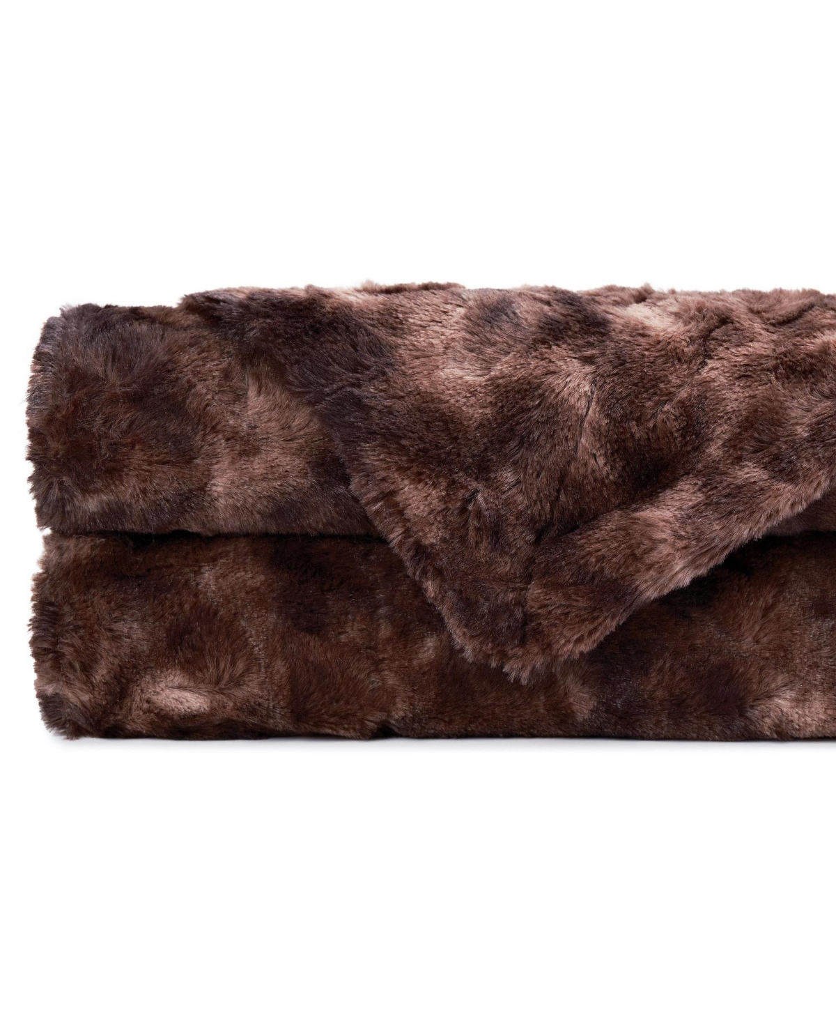Chanasya Premium Double Sided Oversized Faux Fur Wolf Soft Faux Fur Throw Blanket - Fuzzy Plush Cozy Blanket for Sofa Chair Couch Living Room Bedroom