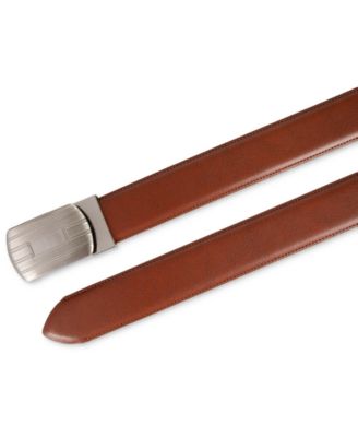 Men's Plaque Buckle Belt, Created for Macy's