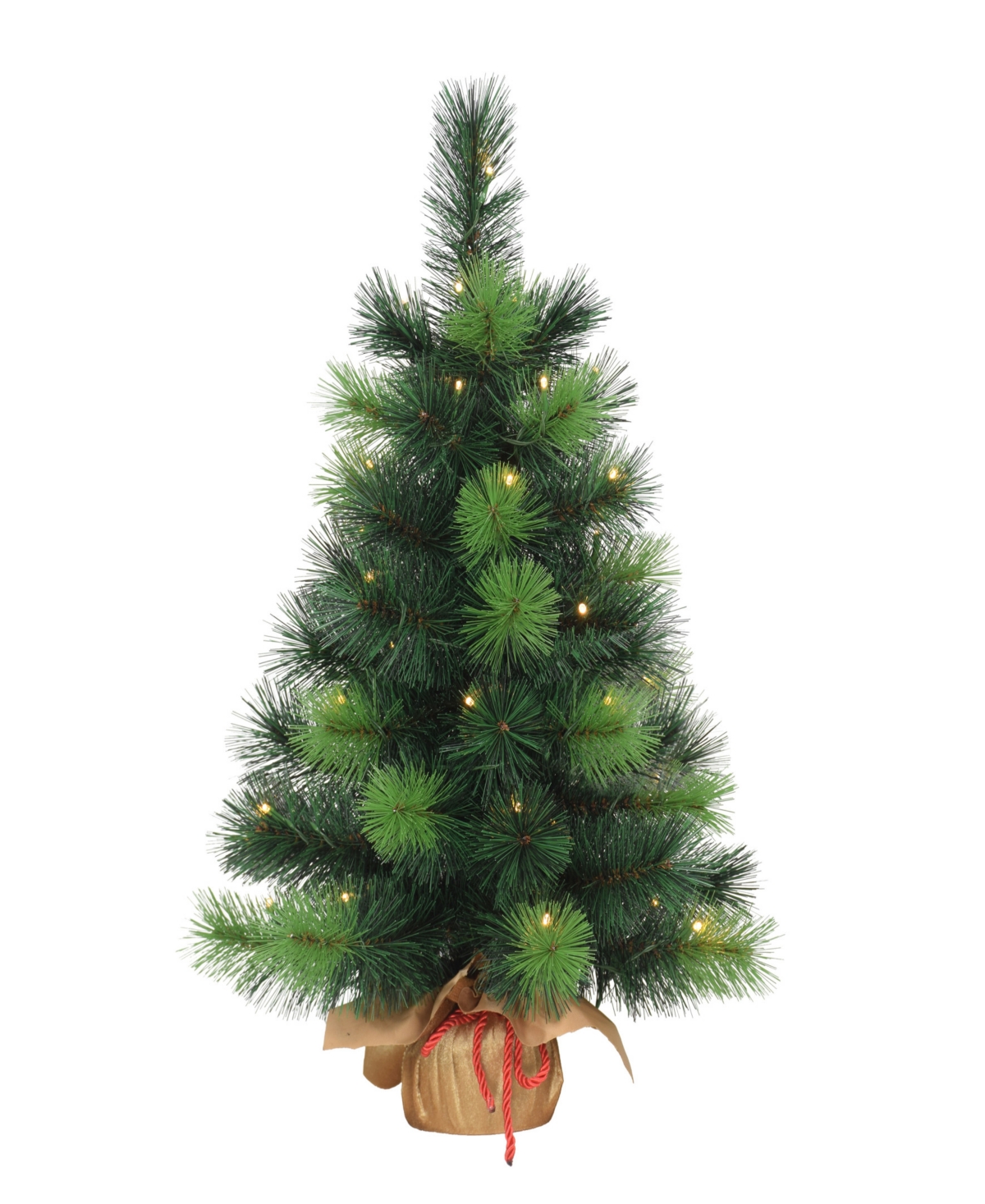Puleo Pre-Lit Table Top Artificial Tree 2 Inch