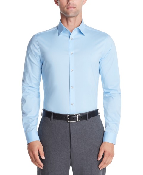 Мужские Calvin Klein Men's Slim-Fit Stretch Dress Shirt, Online Exclusive