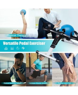 Folding Under Desk Indoor Pedal Exercise Bike for Arms Legs