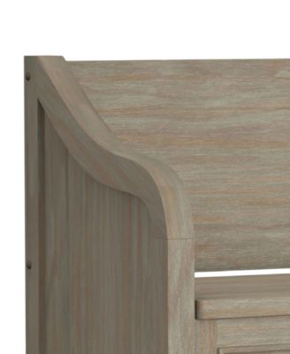 Connaught Solid Wood Entryway Storage Bench