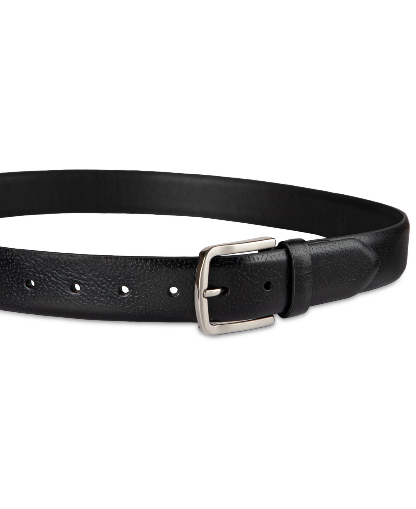 Мужской ремень Club Room Luxury Dress Belt, цвет: Чёрный — фото 5