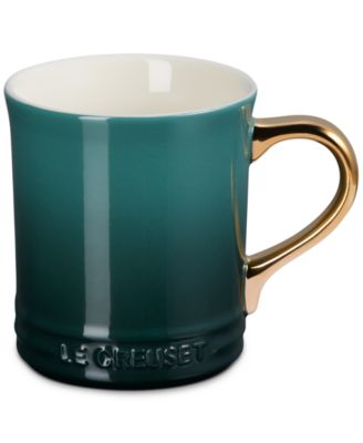 Stoneware 14 oz. Mug with Metallic Handle