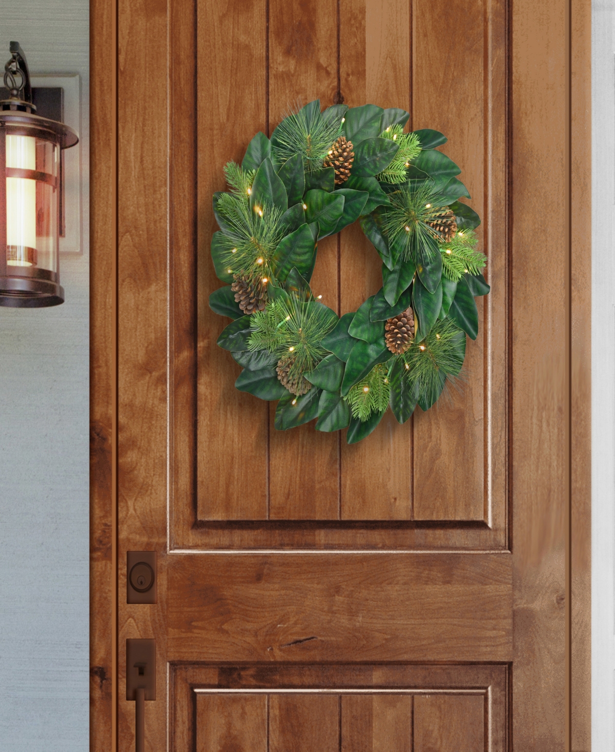 Puleo Pre-lit Artificial Wreath 24 Inch