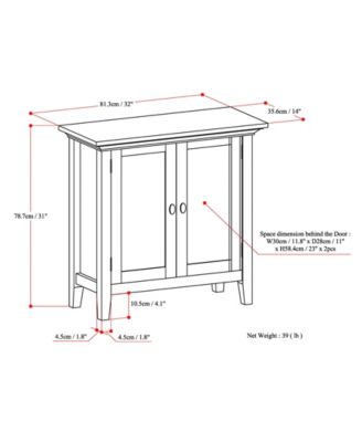 Redmond Solid Wood Low Storage Cabinet