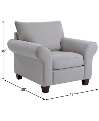 CLOSEOUT! Saeville 43" Fabric Chair, Created for Macy's