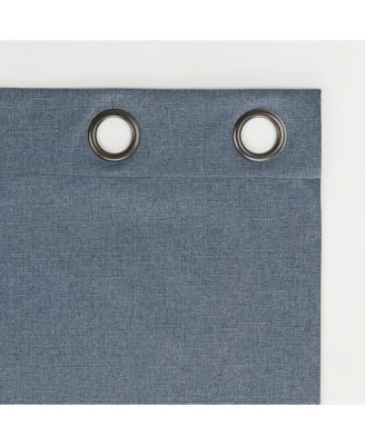 Cayden Grid Texture Draft Shield Fleece Insulated 100% Blackout Grommet Curtain Panel