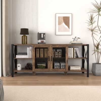 Industrial Farmhouse TV Stand for Living Room & Bedroom