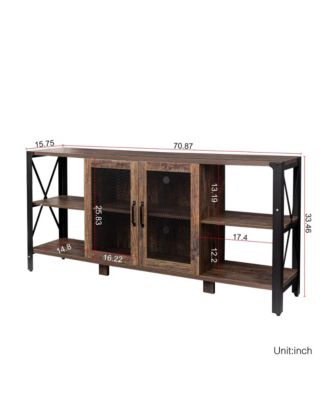 Industrial Farmhouse TV Stand for Living Room & Bedroom