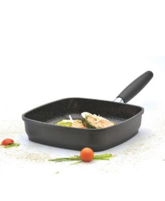Scala Nonstick 12.5" Square Grill Pan, Removable Handle