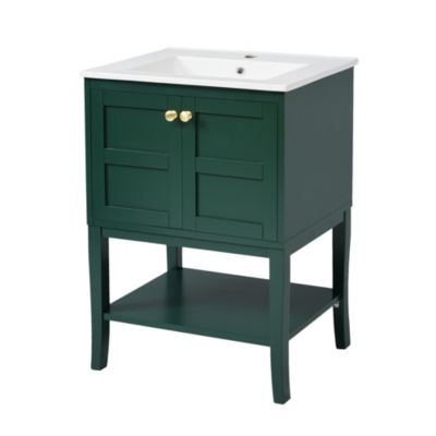 Modern 24" Bathroom Vanity with Sink and Storage