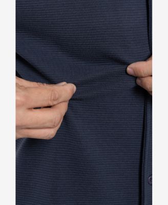 Men's Camp Collar Short Sleeve Textured Button-Up Shirt