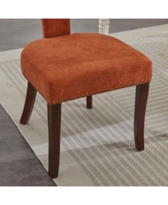 Set of 2 Fabric Mid Century Modern Dining Chairs