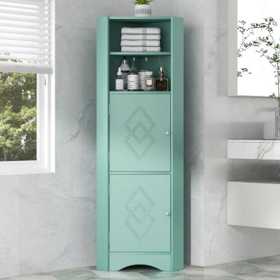 Streamdale Freestanding Bathroom Corner Cabinet with Shelves