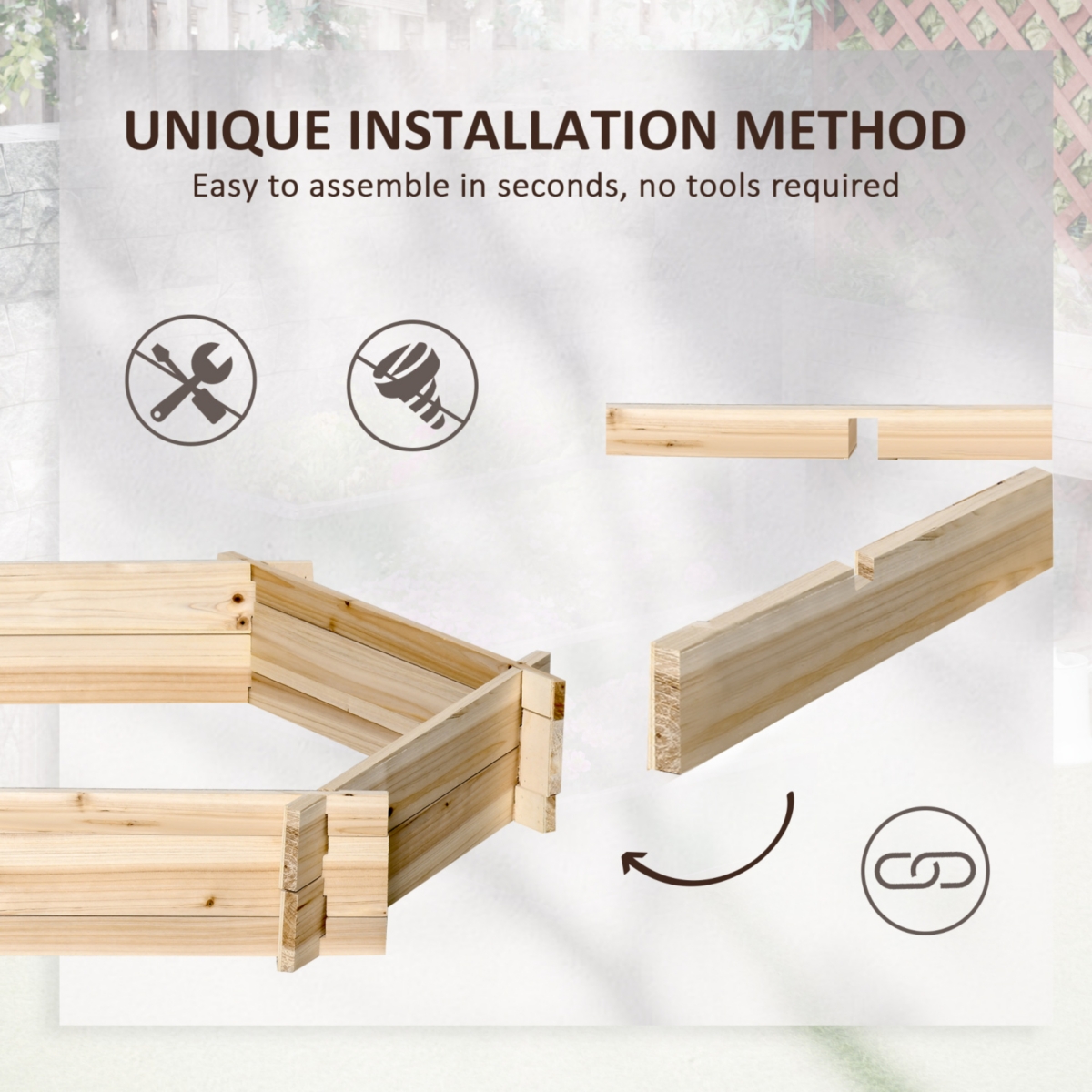 Hexagon Raised Garden Bed (39" x 36" x 6")
