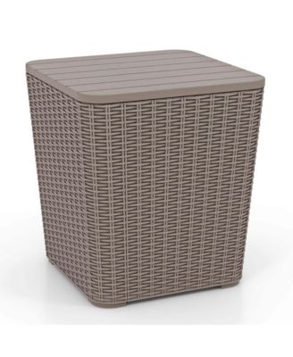 11.5 Gallon Water-proof Deck Box with Removable Lid Storage Container Side Table