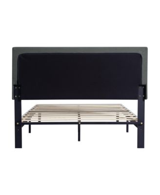 Queen Upholstered Bed Frame with Button Tufted Headboard