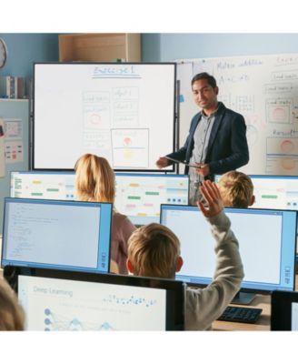 48 x 36 Inch Mobile Magnetic Double-Sided Reversible Whiteboard Height Adjust