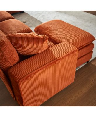 Streamdale Modern U-Shape Sectional Sofa (6-Seat) with Ottoman