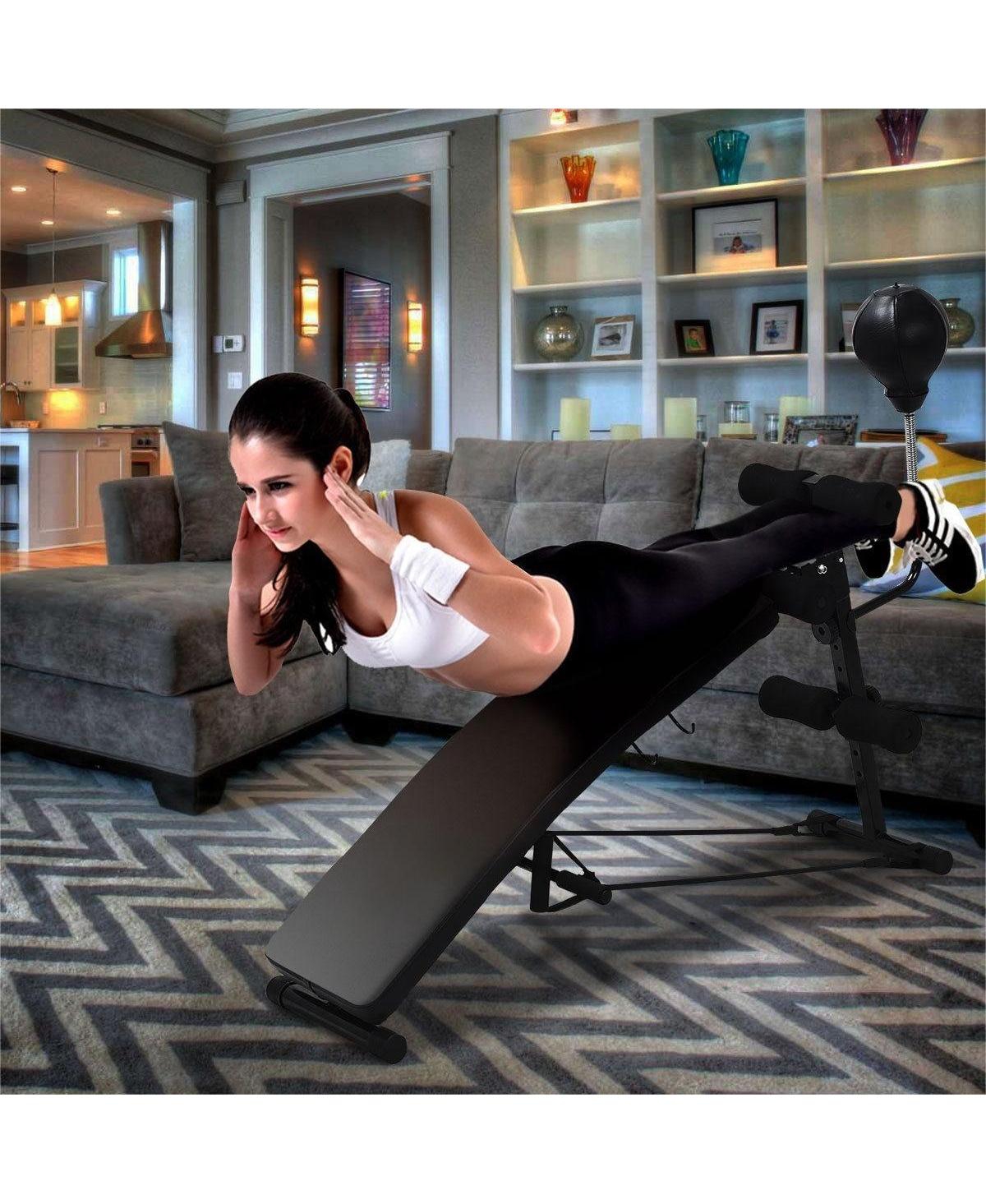 Adjustable incline curved workout fitness sit up bench shop
