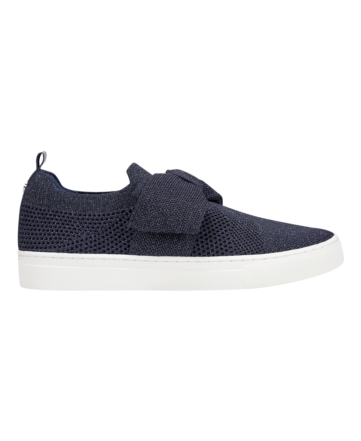 Shop Bandolino Women's Bryce Bow Knit Slip On Sneakers In Dark Blue