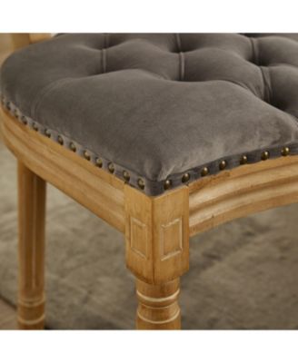 Velvet Dining Chairs with Nailhead Trim (Set of 2)