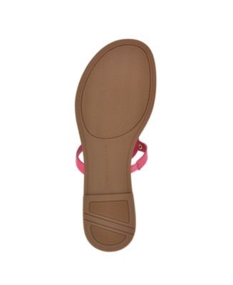 Women's Litzy Logo T-Strap Flat Sandals