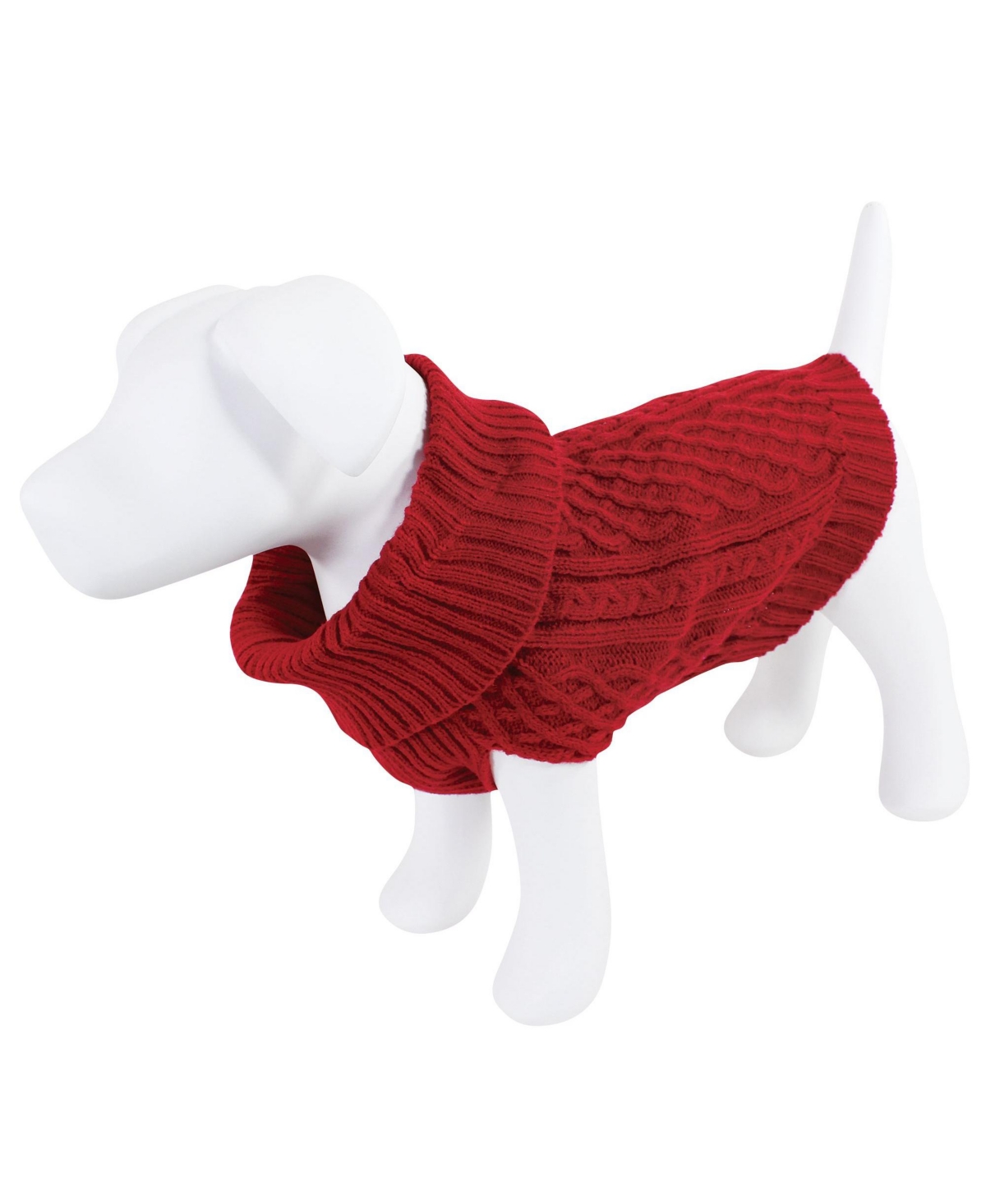 Dogs and Cats Cableknit Pet Sweater - Red