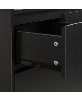 Simplie Fun Sleek Minimalist Shoe Cabinet with Adjustable Shelves