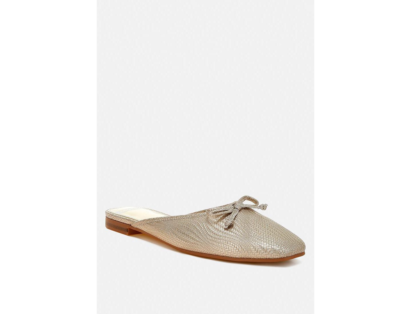 Женские сабо Rag & Co Jaylor Party Bow Slip-On Mules, цвет: Золотой — фото 2