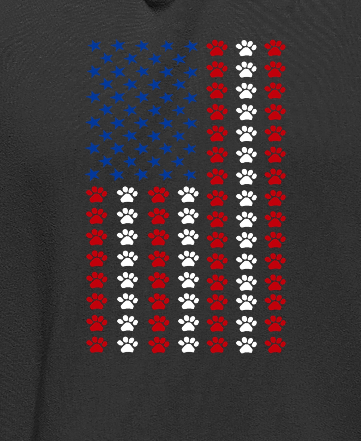 La Pop Art Men's Paws Flag Word Art Hooded Sweatshirt