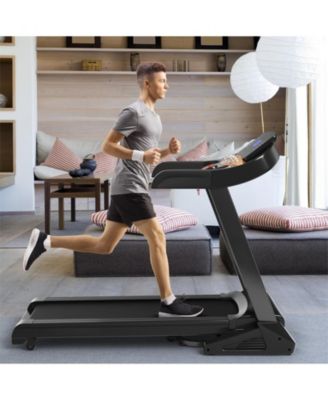 3.75HP Electric Folding Treadmill with Auto Incline 12 Program APP Control