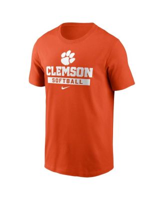 Men's Orange Clemson Tigers Softball T-Shirt