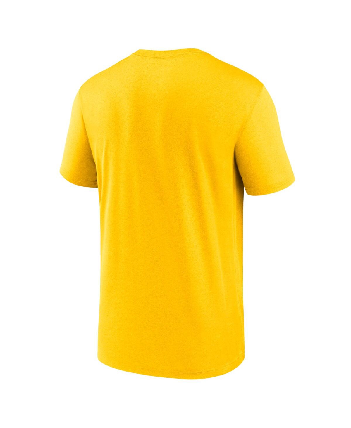Jordan Men's Maize Michigan Wolverines Primetime Legend Icon Performance T-shirt In Maize