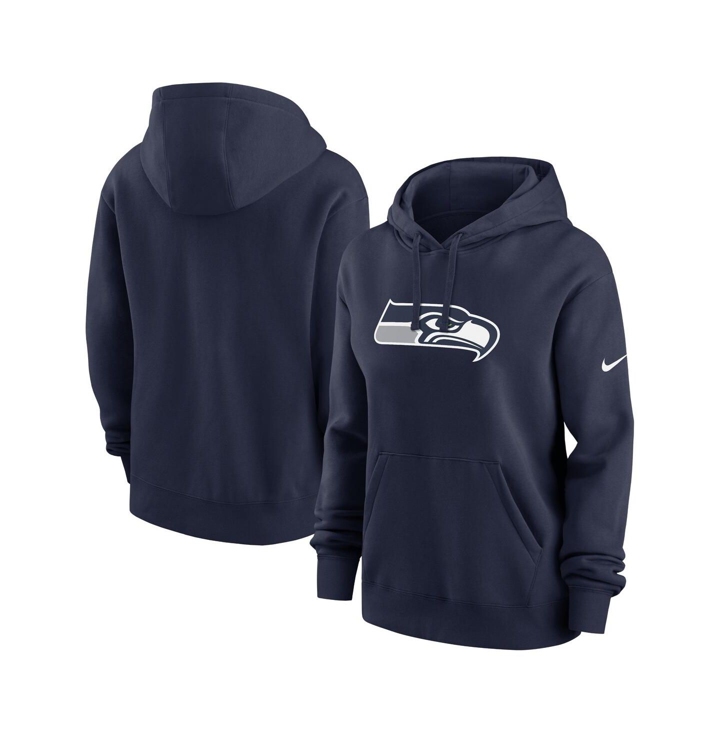 Женское худи Nike College Navy Seattle Seahawks Club Fleece Pullover — фото 1