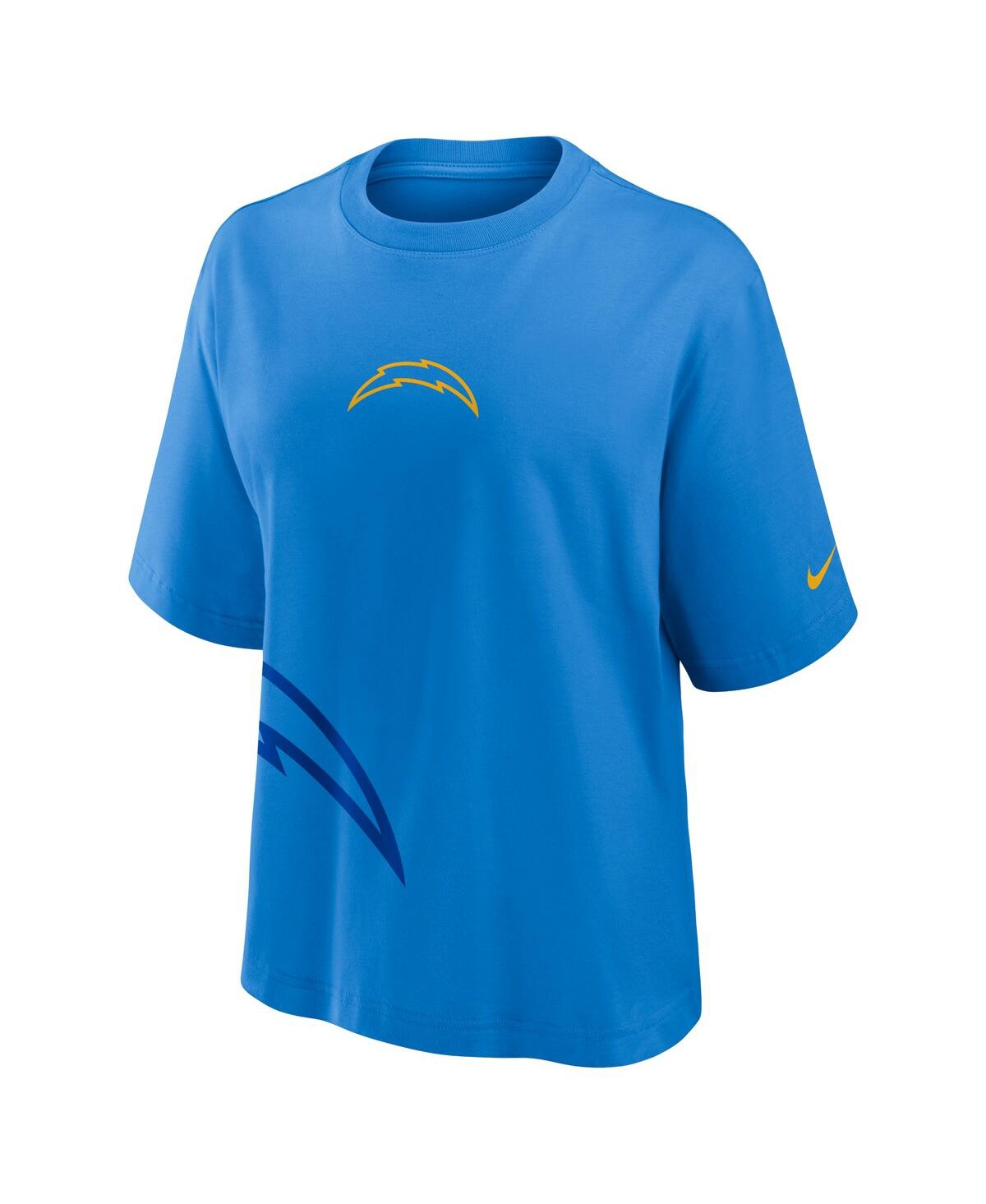 Nike Women's Powder Blue Los Angeles Chargers Boxy T-shirt In Powder Blue