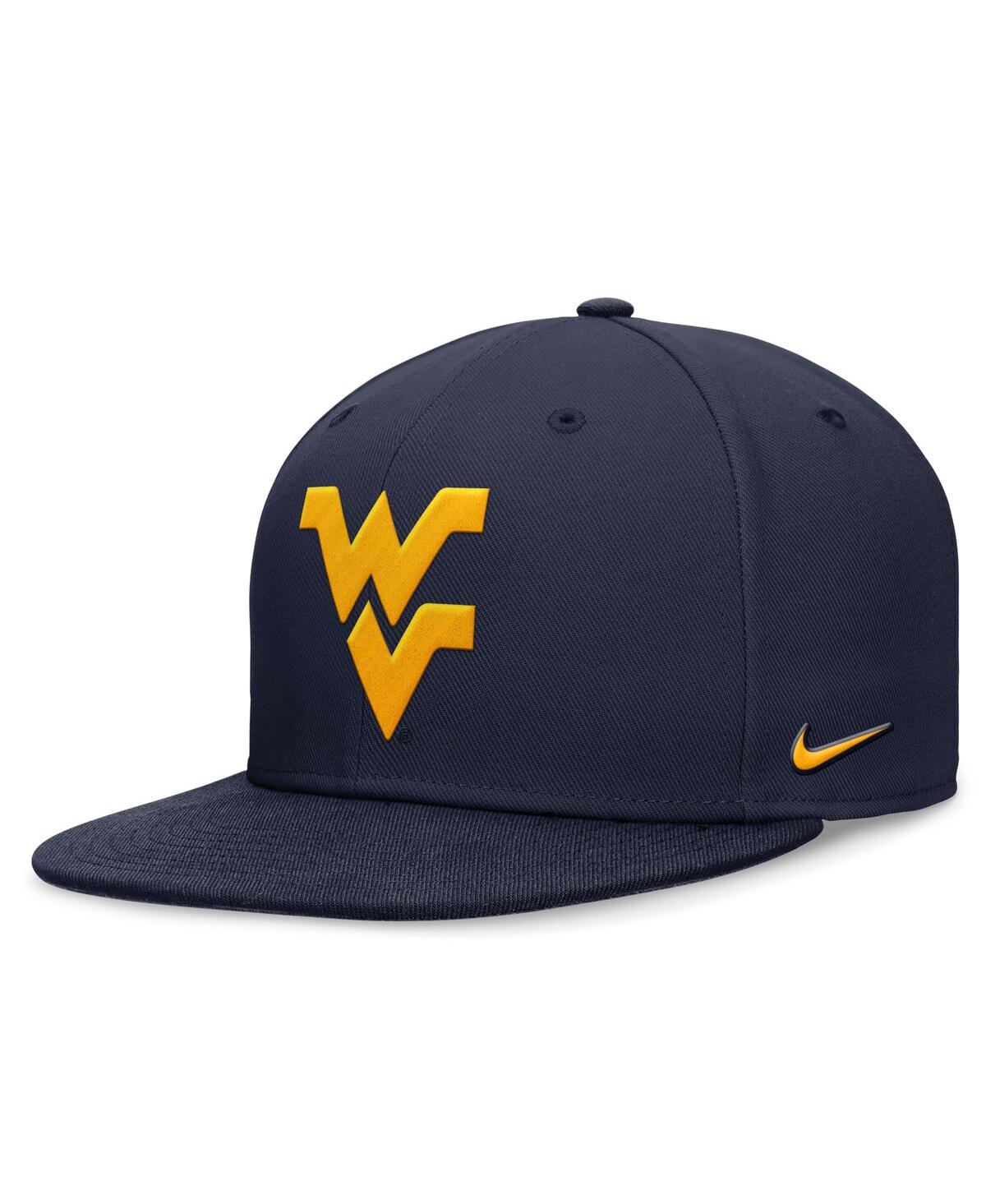 Nike Men'sWest Virginia Mountaineers On-Field Pro Fitted Hat - Navy