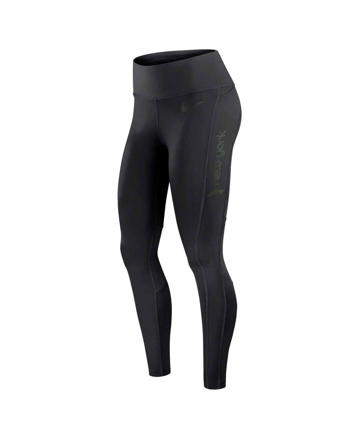 Shop Nike Women's Black New York Jets Performance Leggings