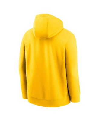 Men's Maize Michigan Wolverines Primetime Alternate Logo Club Fleece Pullover Hoodie