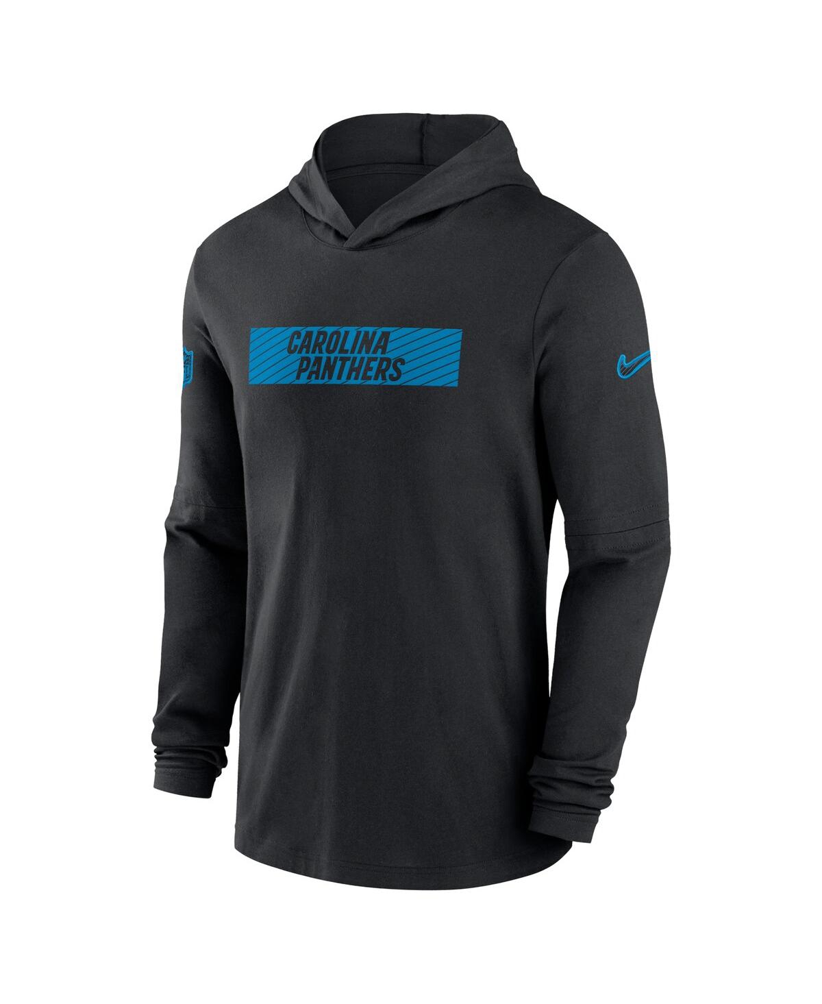 Nike Men'sCarolina Panthers Sideline Hoodie Performance Long Sleeve T-Shirt - Black