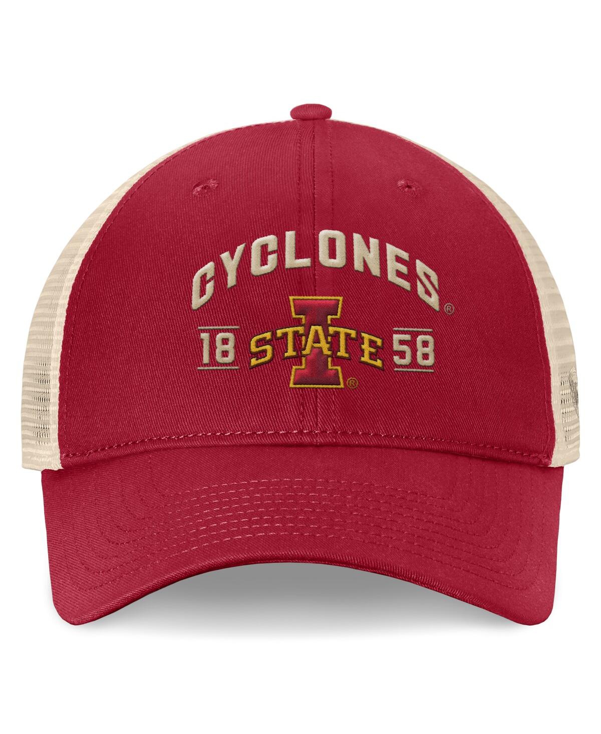 Top of the World Men'sIowa State Cyclones Heritage Waylon Trucker Adjustable Hat - Cardinal, Natural