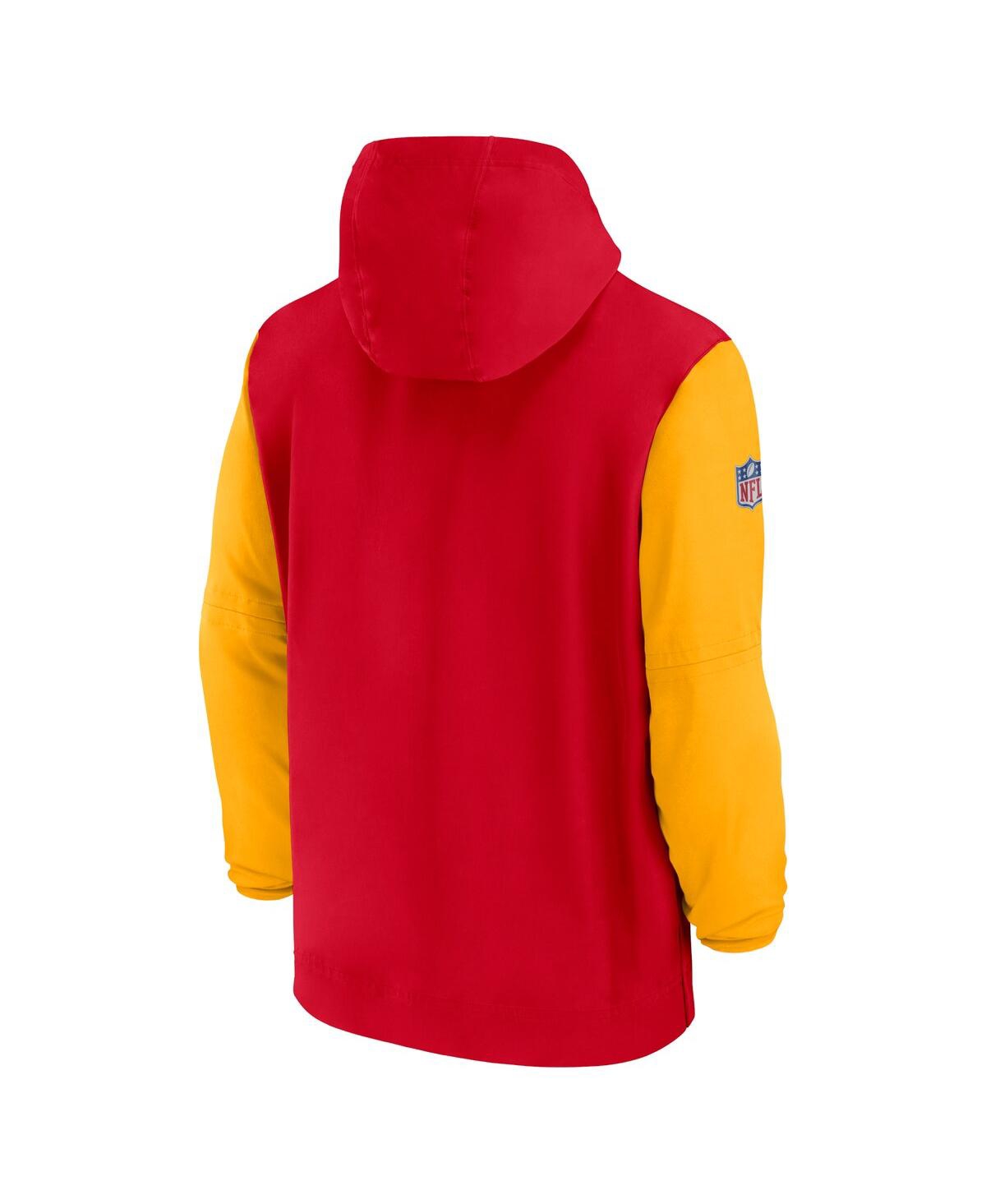 Nike Men'sGold Kansas City Chiefs 2024/25 Sideline Pre-Game Player 1/2-Zip Hoodie Jacket - Red, Gold