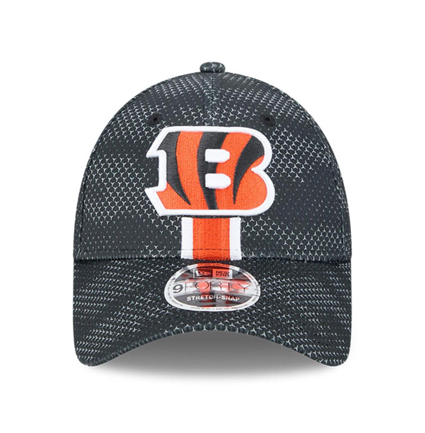 Мужской головной убор New Era Black Cincinnati Bengals 2024 Sideline 9FORTY Stretch-Snap Hat — фото 2