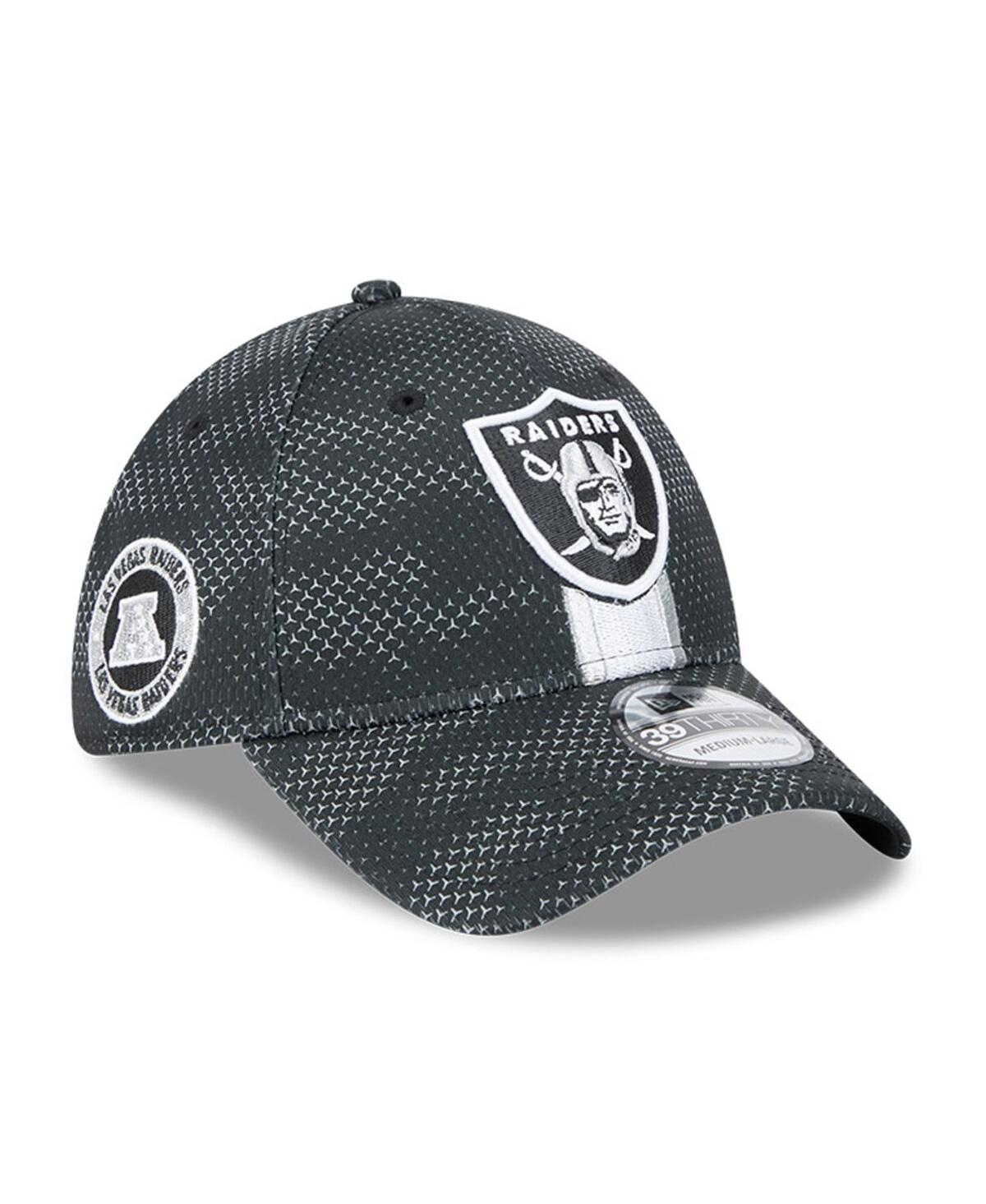 New Era Men's Black Las Vegas Raiders 2024 Sideline 39thirty Flex Hat In Black