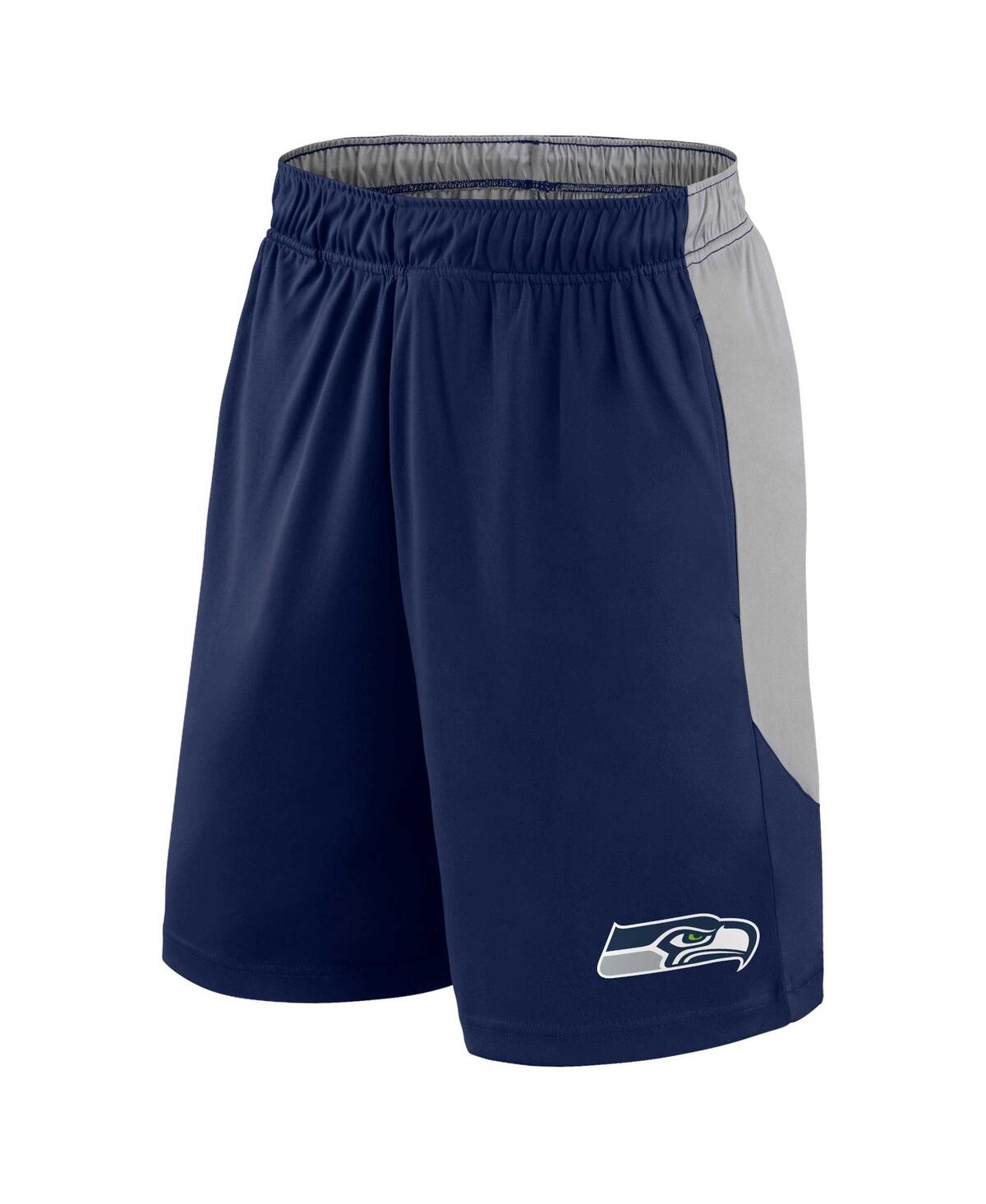 Fanatics Men's CollegeSeattle Seahawks Big Tall Team Logo Shorts - Navy, Silver